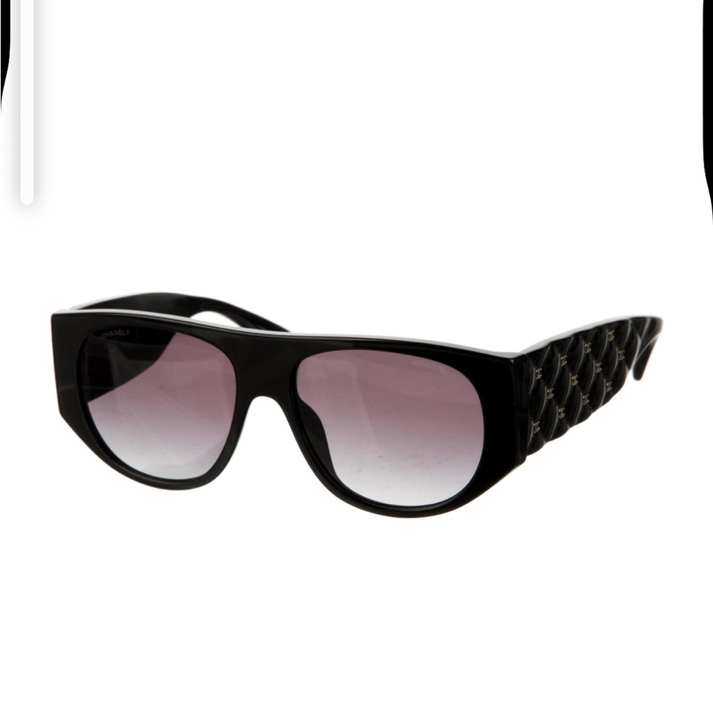 Chanel Cc Interlocking Logo Chic Black Sunglasses - image 2